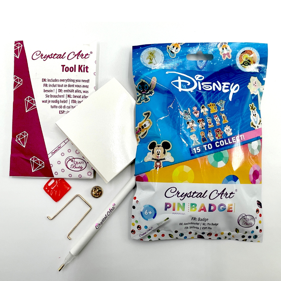 Disney Crystal Art Pin Badges - Series 1