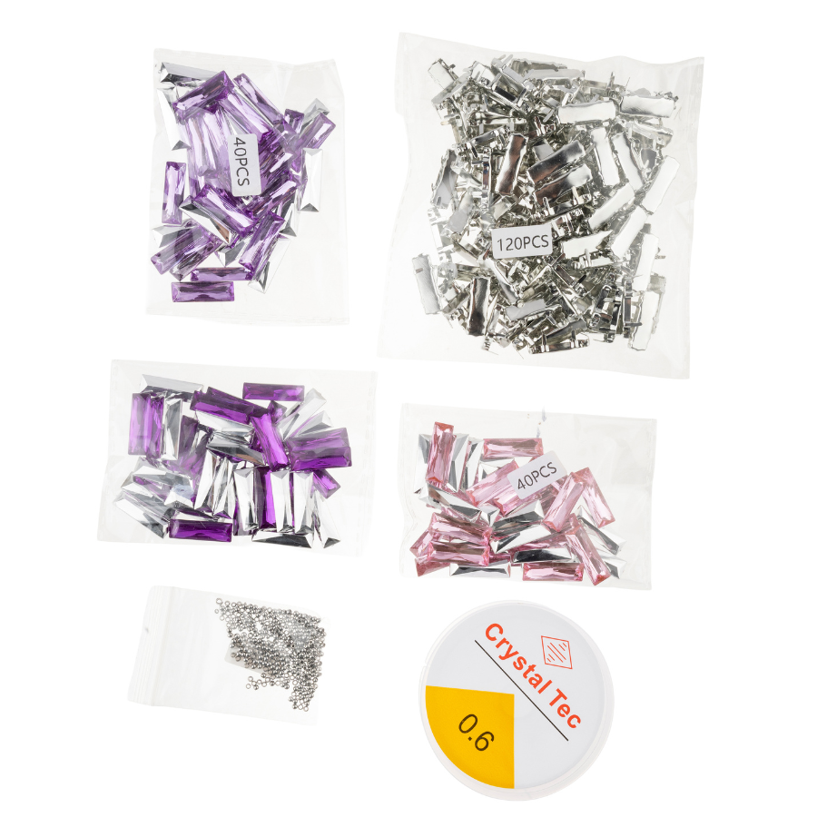 Stretch Elastic Bracelet Jewellery Kit Craft Buddy - Purple