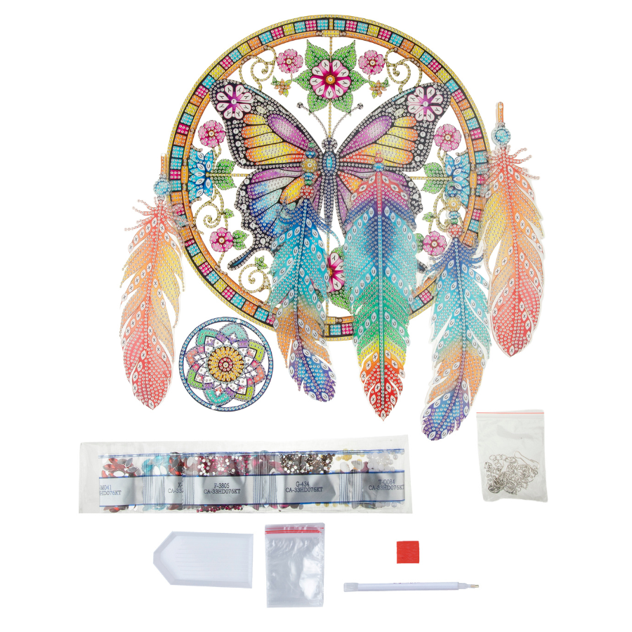Boho Butterflies Crystal Art Hanging Decoration Kit