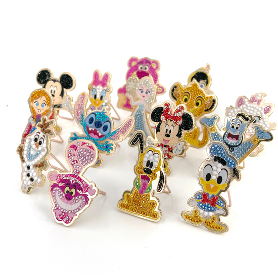 Disney Crystal Art Pin Badges - Series 1