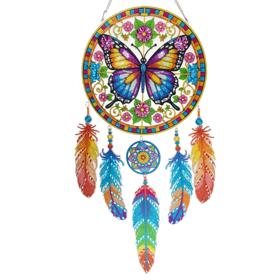Boho Butterflies Crystal Art Hanging Decoration Kit