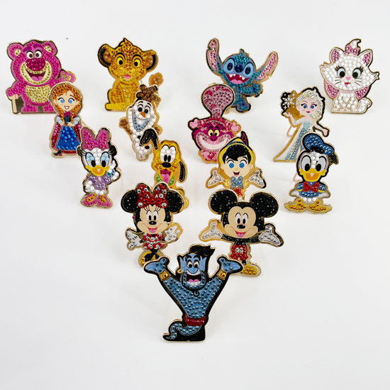 Disney Crystal Art Pin Badges - Series 1