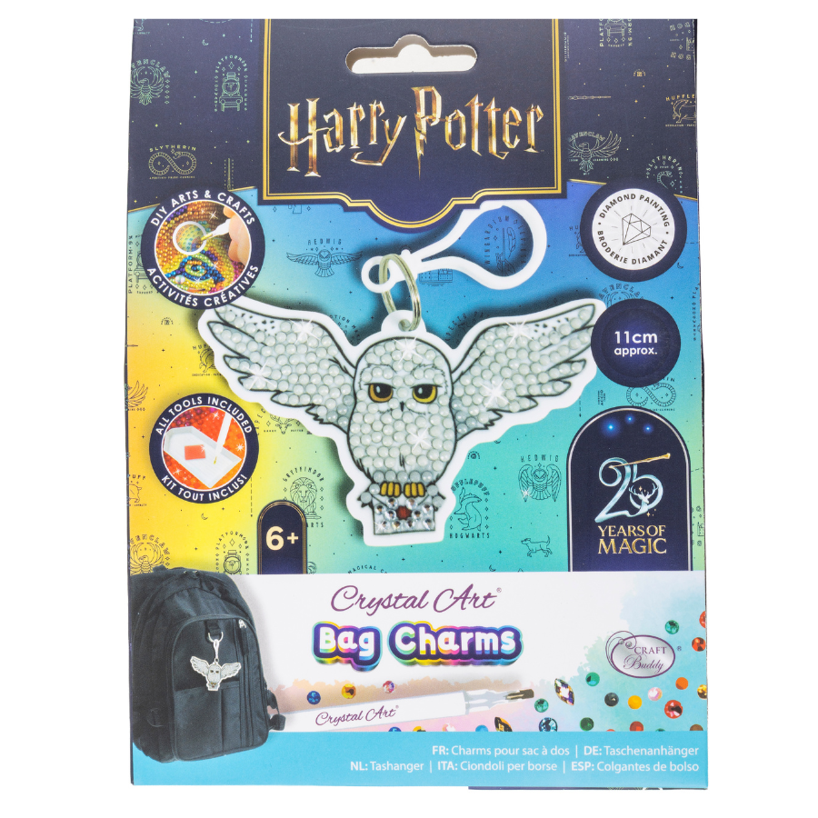 Hedwig Crystal Art Bag Charm Kit Harry Potter