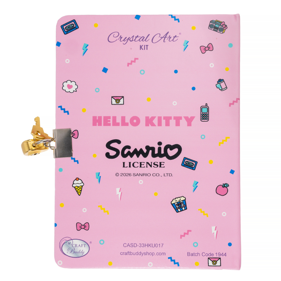 90's Nostalgia Crystal Art Secret Diary Hello Kitty & Friends