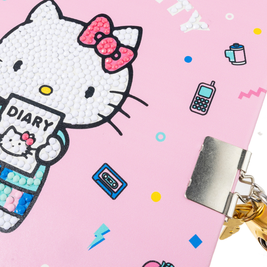 90's Nostalgia Crystal Art Secret Diary Hello Kitty & Friends
