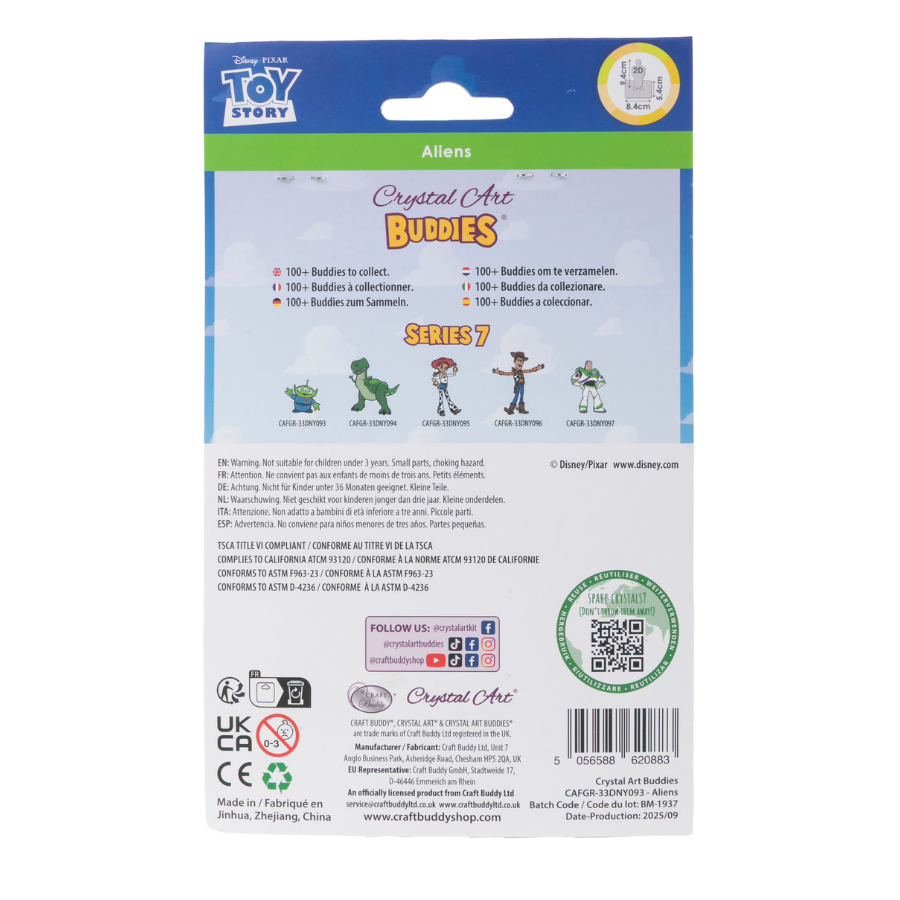 Aliens Crystal Art Buddies Toy Story Series 7 Disney Pixar