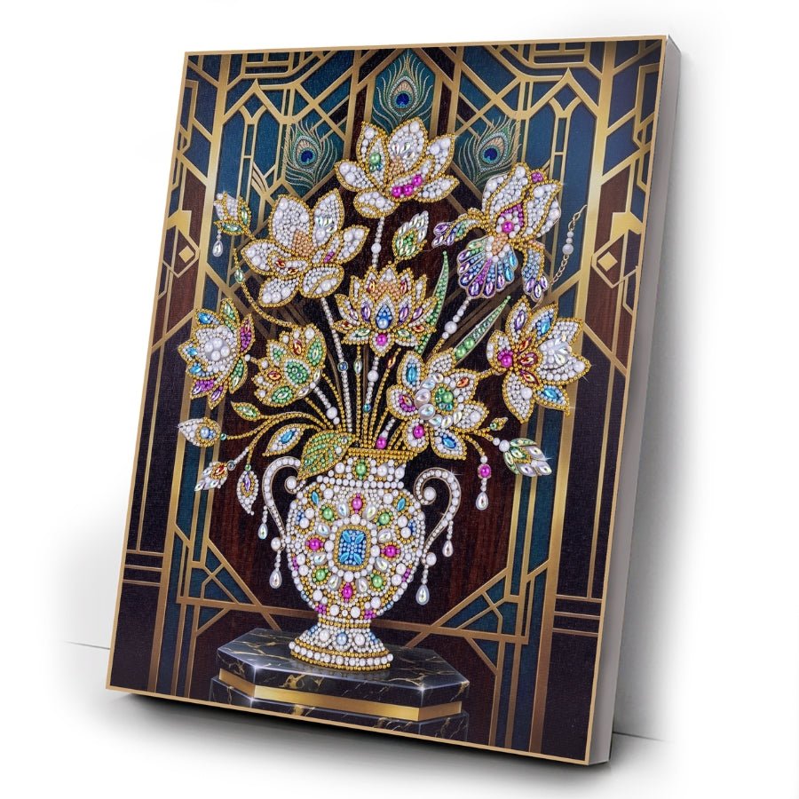 Art Deco Blooms Pearl Art Canvas Kit 40x50cm