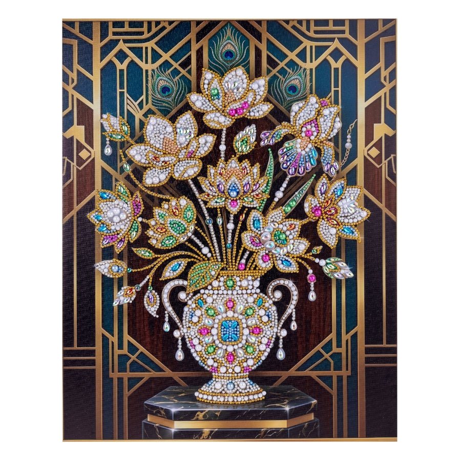 Art Deco Blooms Pearl Art Canvas Kit 40x50cm