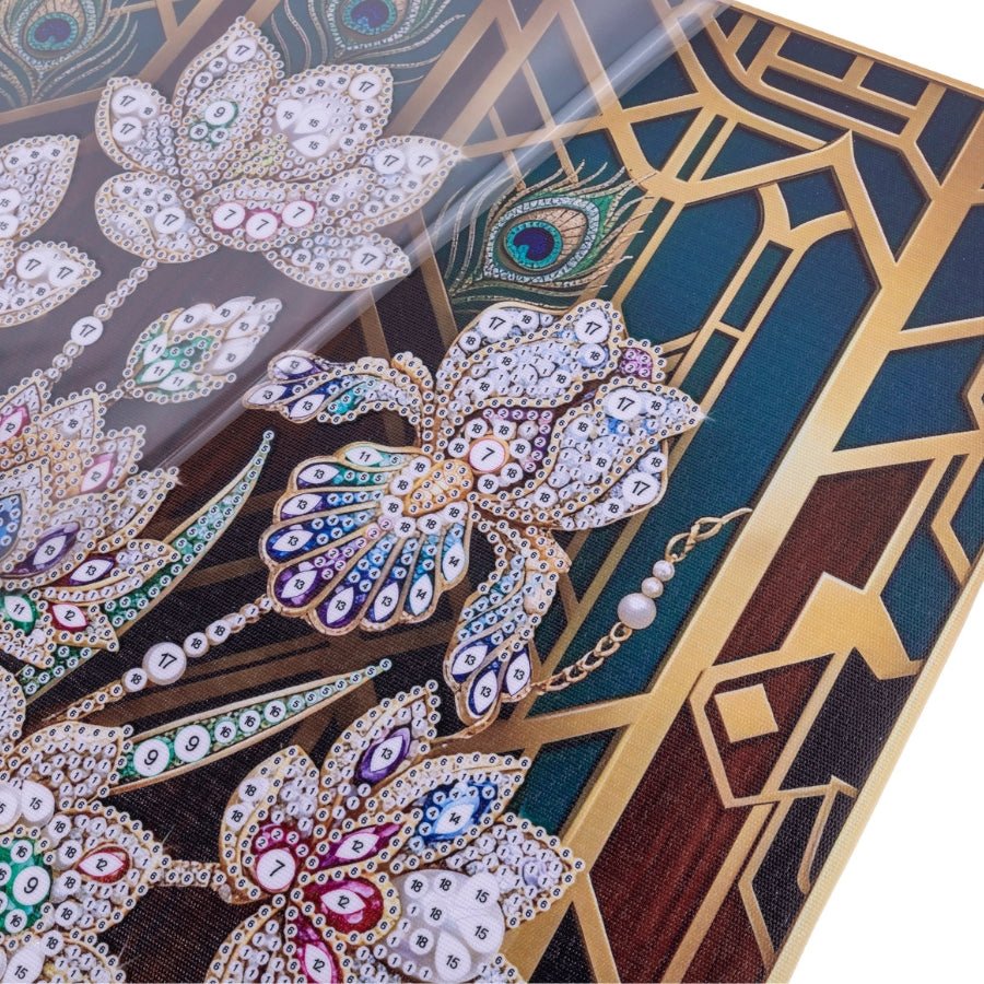 Art Deco Blooms Pearl Art Canvas Kit 40x50cm