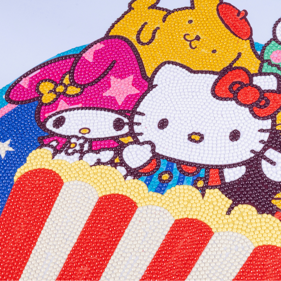 At The Circus Crystal Art Scroll Kit 40x50cm Hello Kitty