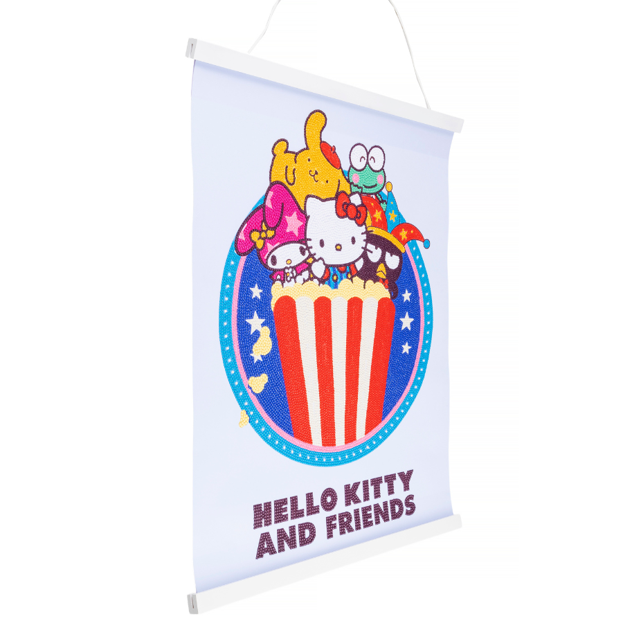 At The Circus Crystal Art Scroll Kit 40x50cm Hello Kitty