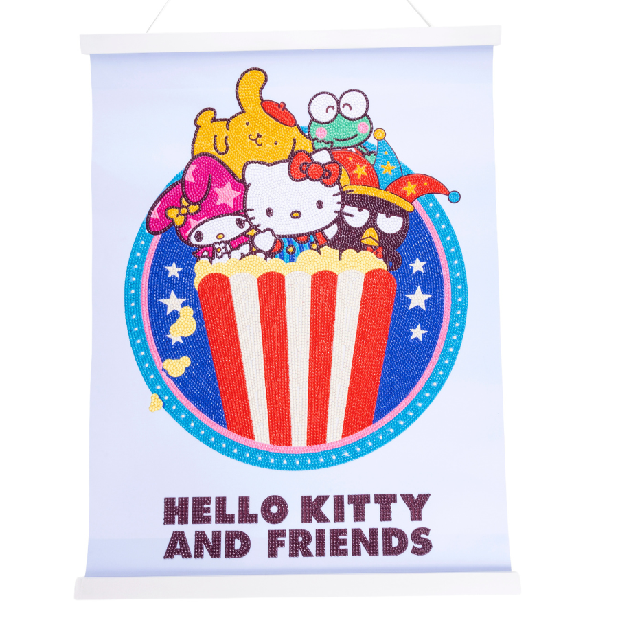 At The Circus Crystal Art Scroll Kit 40x50cm Hello Kitty