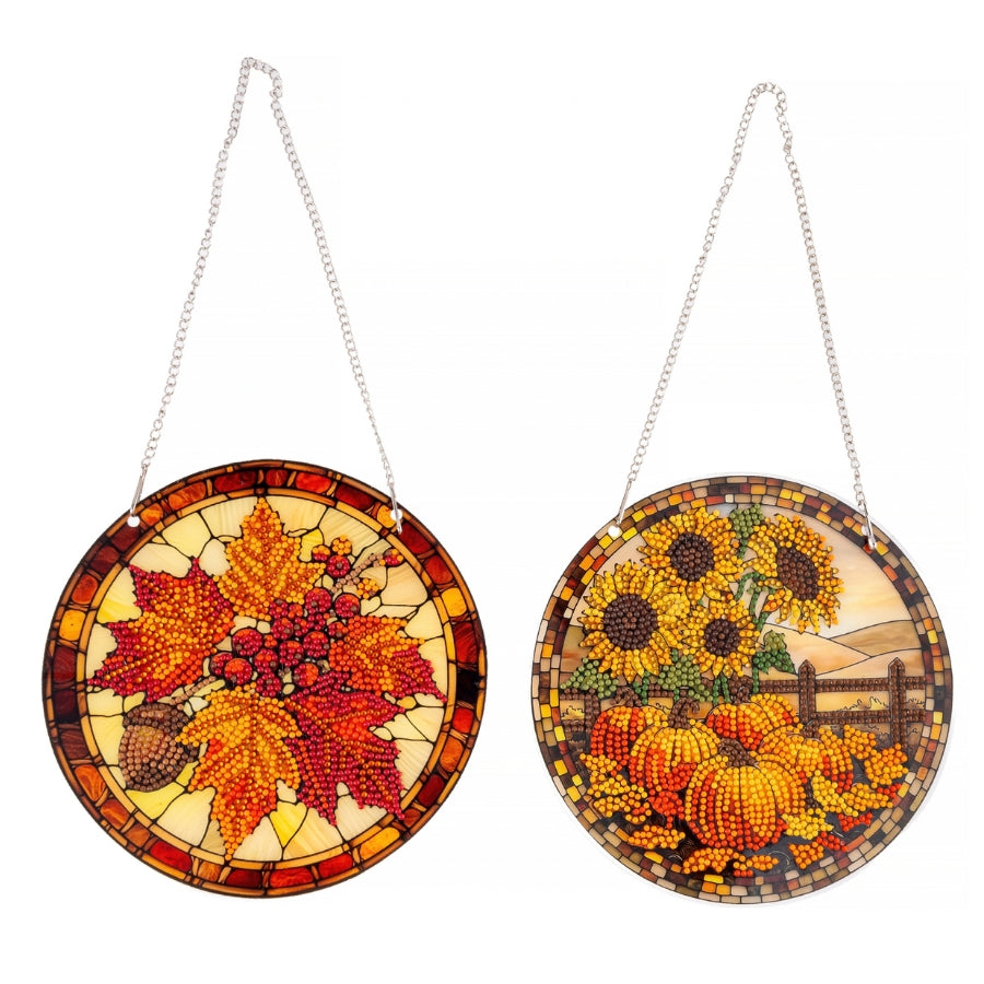 Autumn Crystal Art Hanging Decoration Kit Set of 2