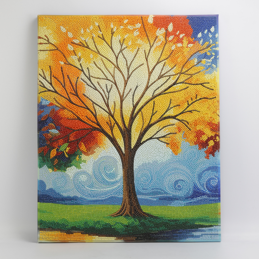 Autumn Trio Crystal Art Canvas Triptych Kit