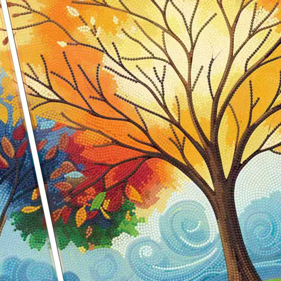 Autumn Trio Crystal Art Canvas Triptych Kit
