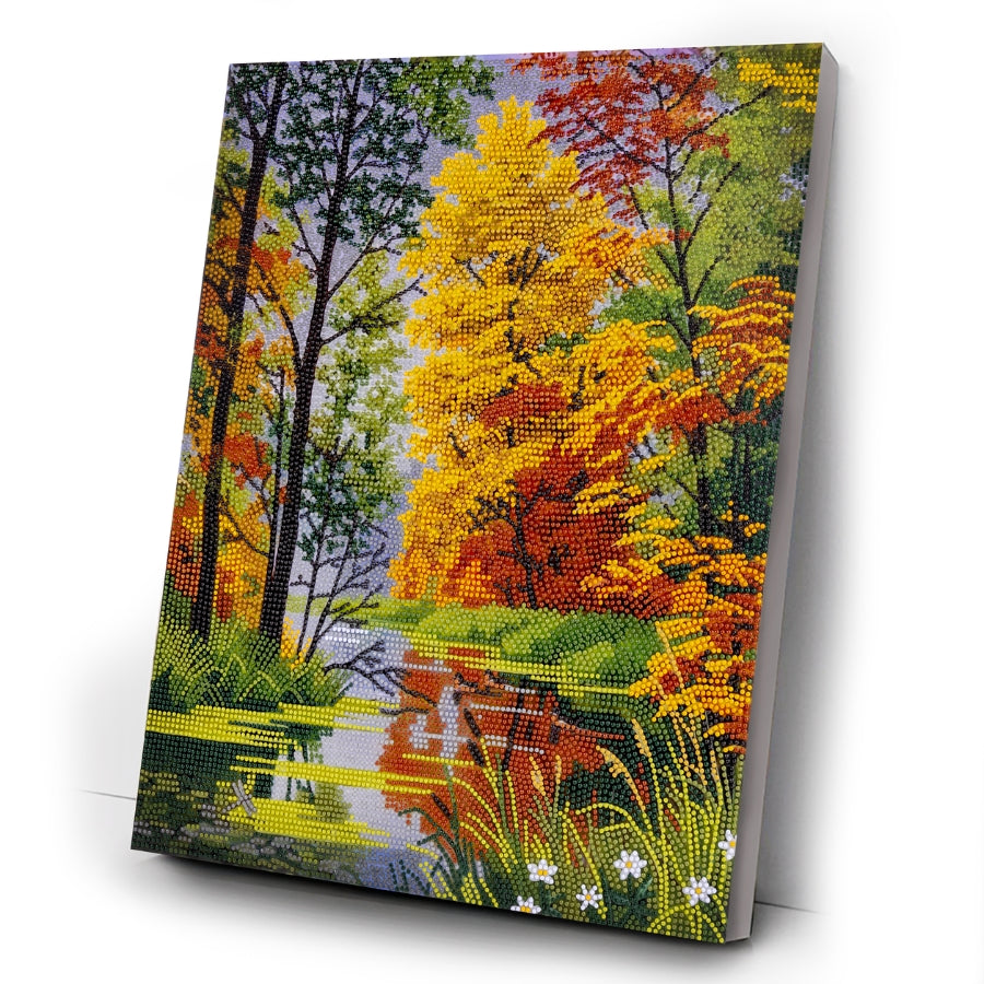 Autumn Woodland Crystal Art Canvas Kit 40x50cm