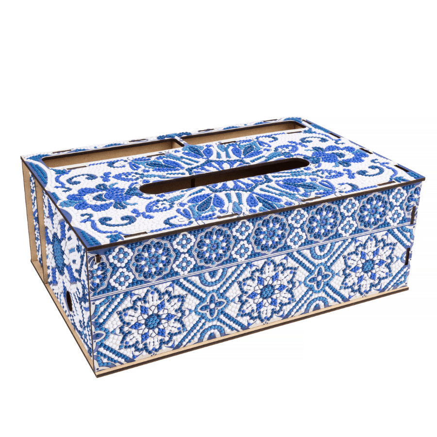 Azure Mosaic Crystal Art Desk Organiser Kit