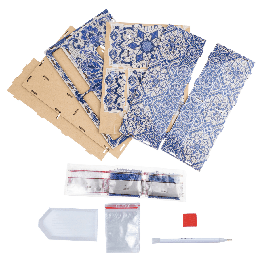Azure Mosaic Crystal Art Desk Organiser Kit