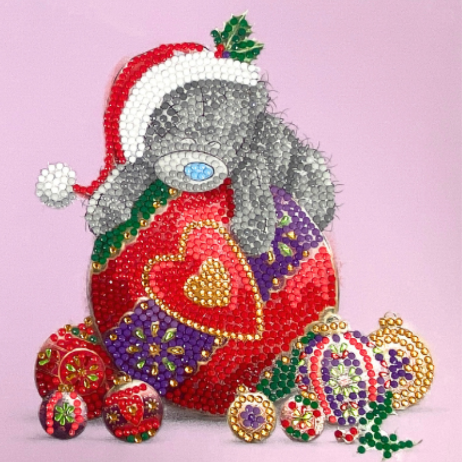 Bauble Bliss Tatty Teddy Crystal Art Card 7 