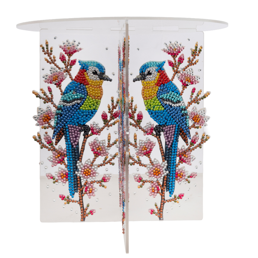 Birds Crystal Art Acrylic Plant Stand Kit