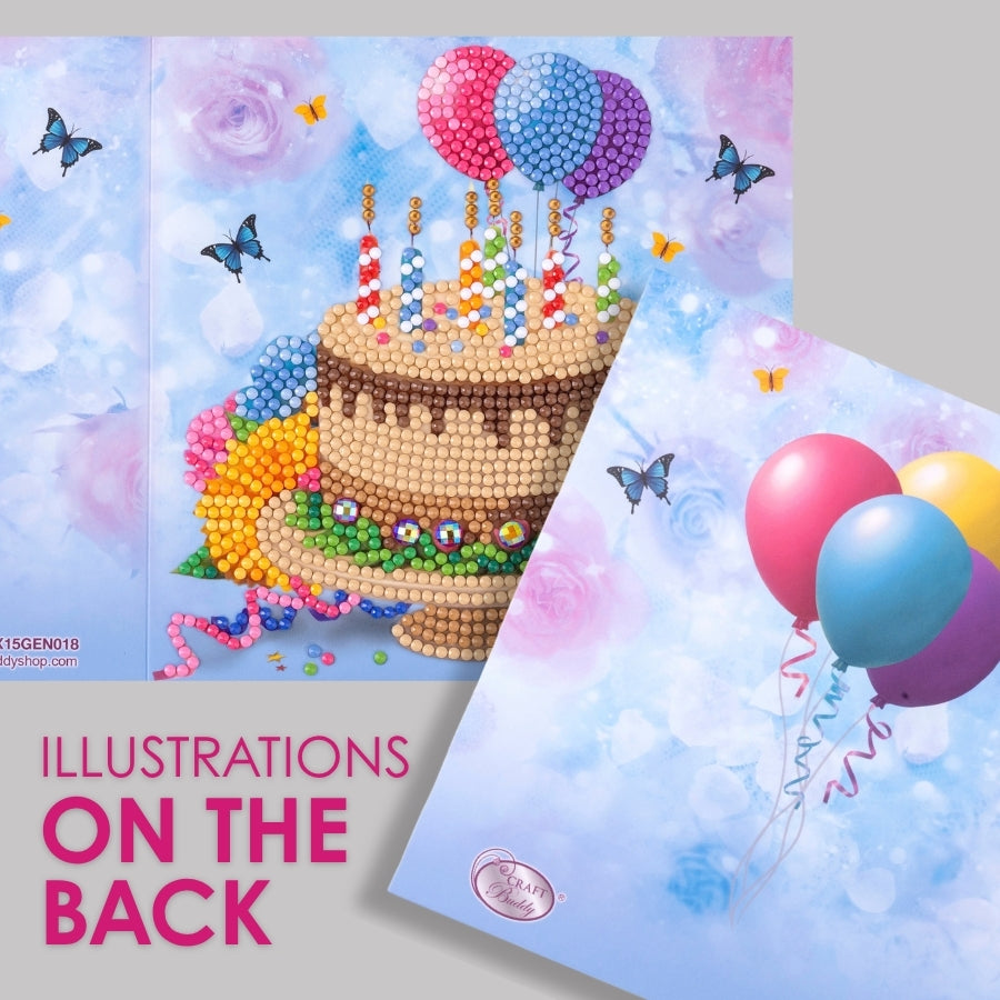 Birthday Delight Crystal Art Card Kit 15x15cm