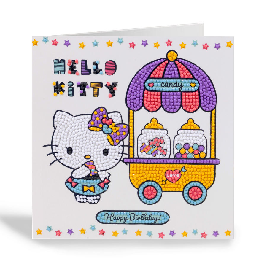 Birthday Treats Crystal Art Card 18x18cm Hello Kitty & Friends