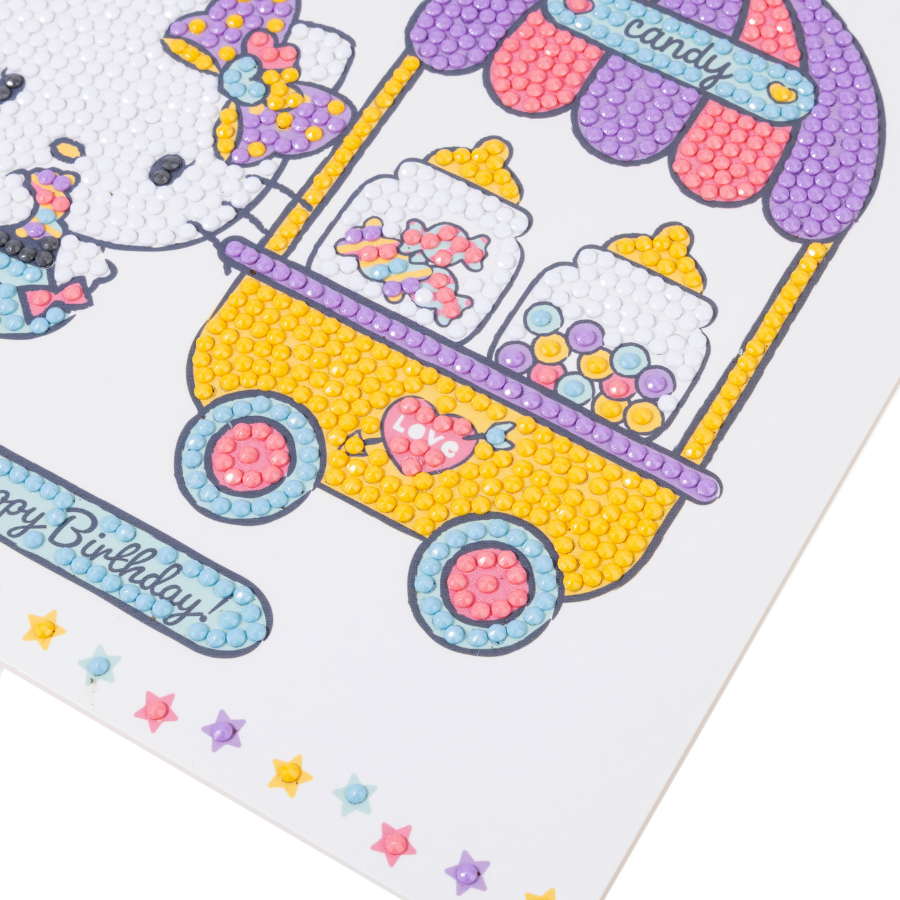 Birthday Treats Crystal Art Card 18x18cm Hello Kitty & Friends