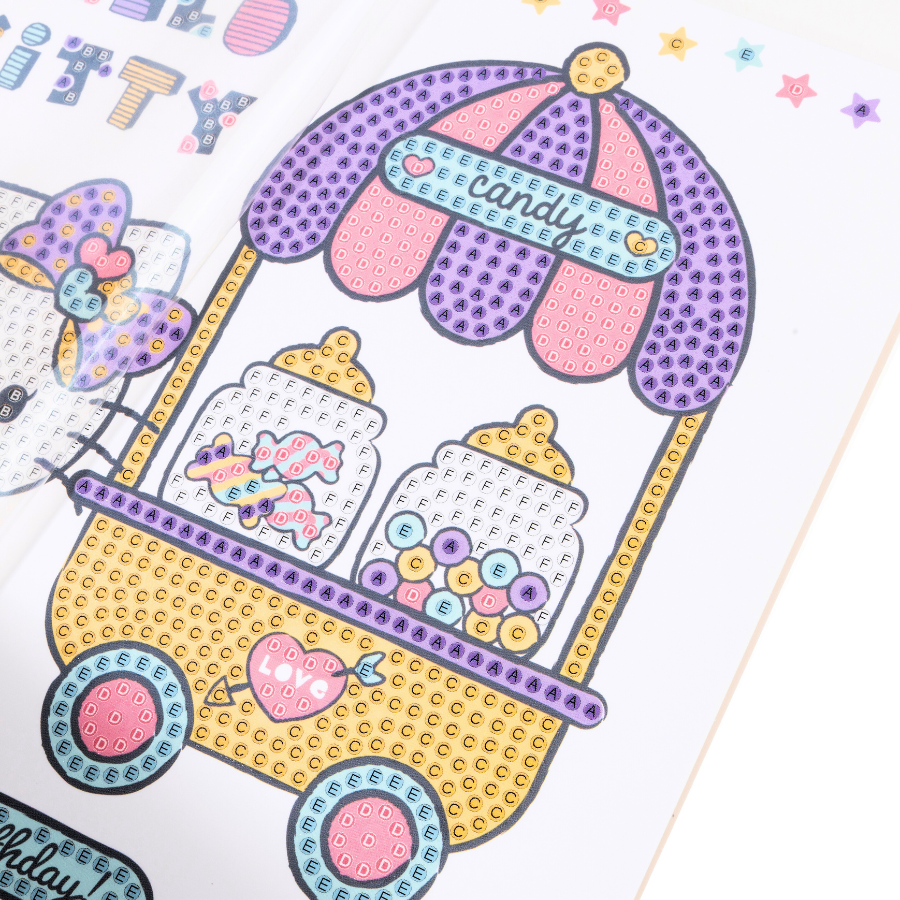 Birthday Treats Crystal Art Card 18x18cm Hello Kitty & Friends