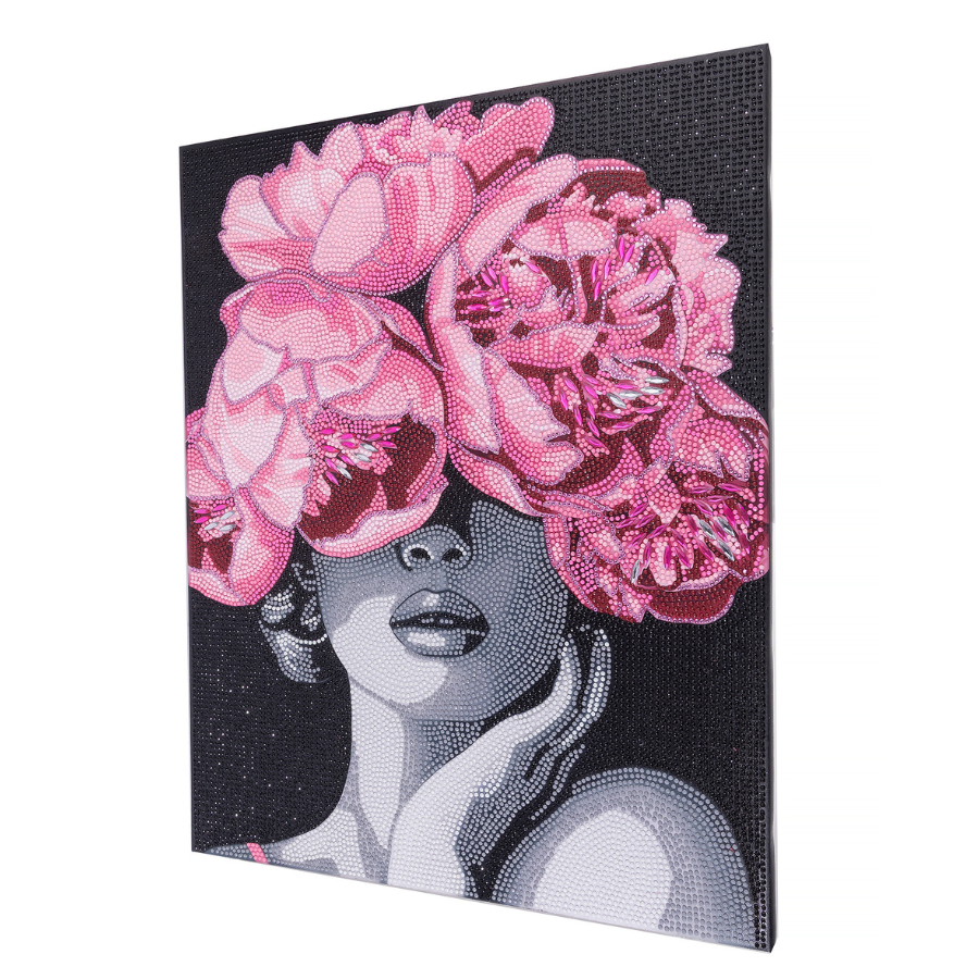 Black & White Portrait Crystal Art Canvas Kit 40x50cm