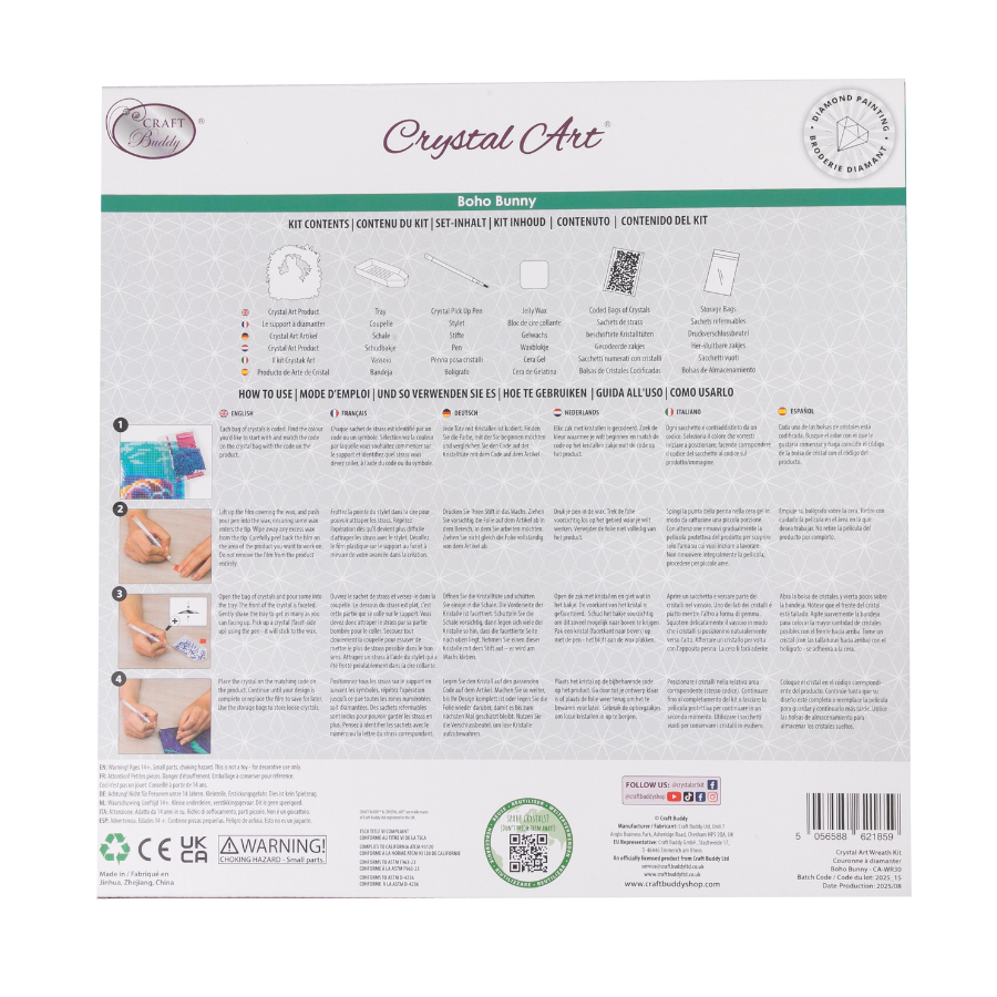 Boho Bunny Crystal Art Wreath Kit