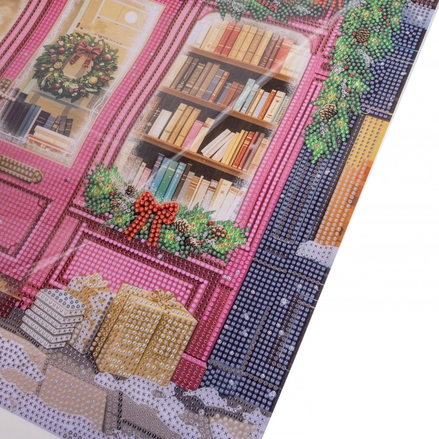 Books, Coffee & Cake Crystal Art Scroll Kit 40x50cm