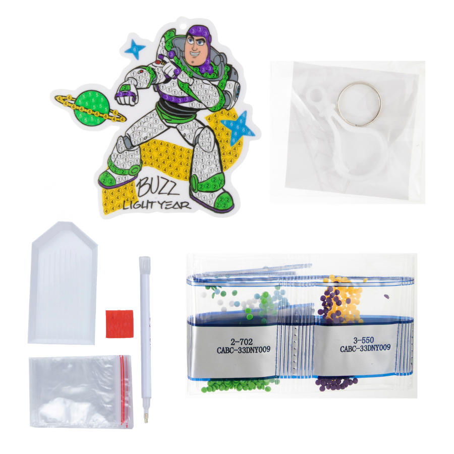 Buzz Lightyear Crystal Art Bag Charm Kit Toy Story Disney Pixar
