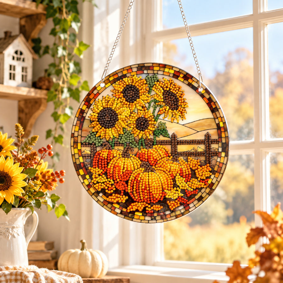 Autumn Crystal Art Hanging Decoration Kit Set of 2