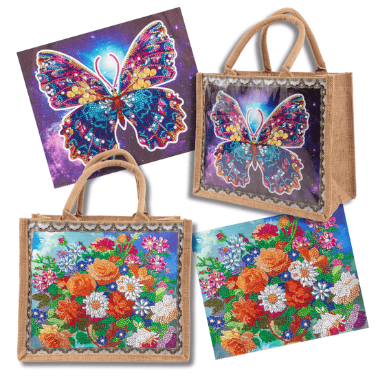 CA-FBC004 Crystal Art Interchangeable Panel Jute Bag 2