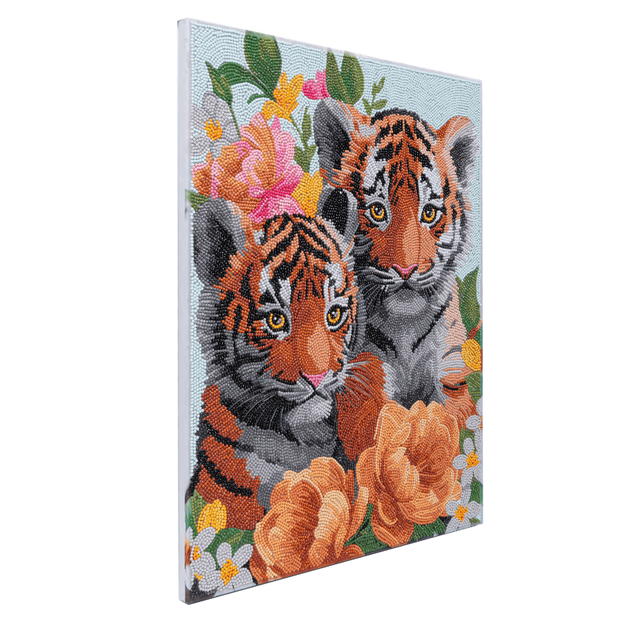 CAK-A231L Tigers Crystal Art Canvas Kit 40x50cm 6