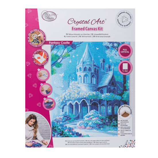 CAK-A234L Fantasy Castle Crystal Art Canvas Kit 40x50cm 8