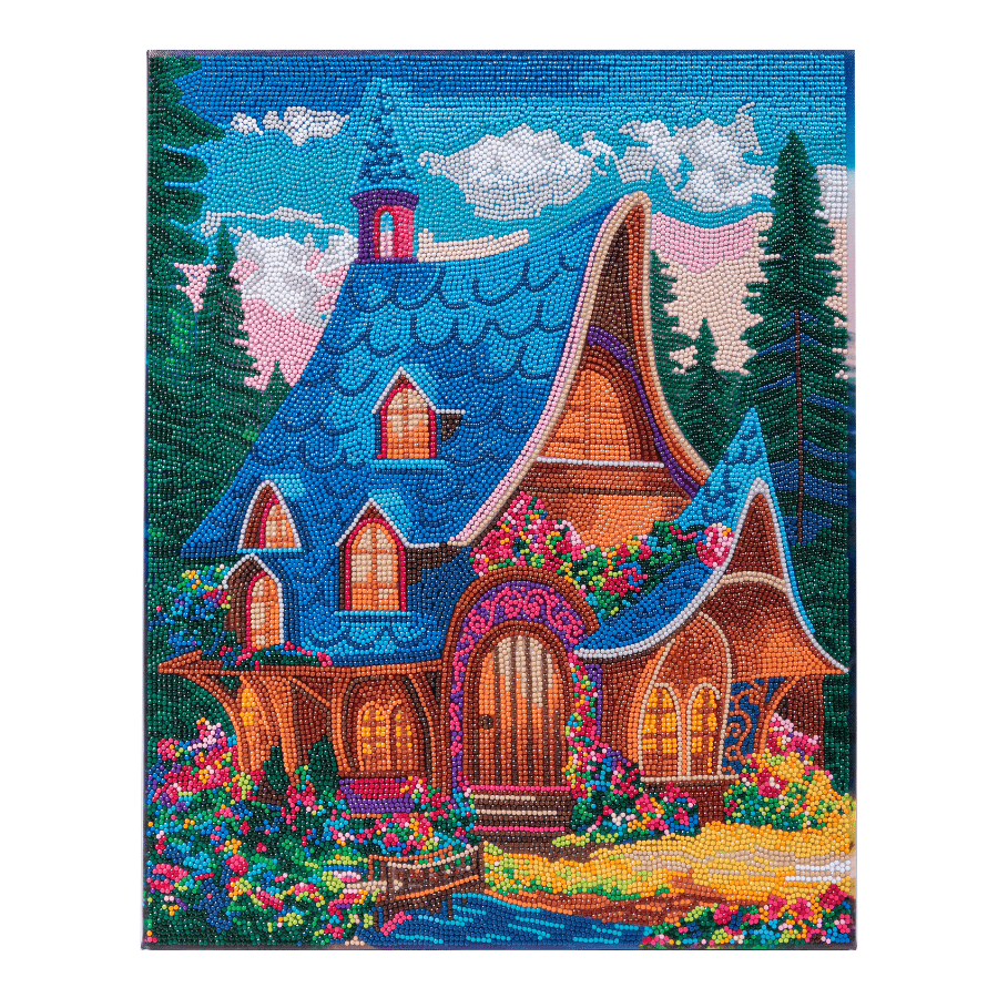 CAK-A235L Forest House Crystal Art Canvas 40x50 complete