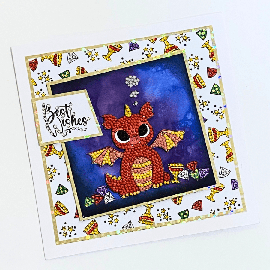 CCST164 Magical Dragon Crystal Art A6 Stamp Set 4