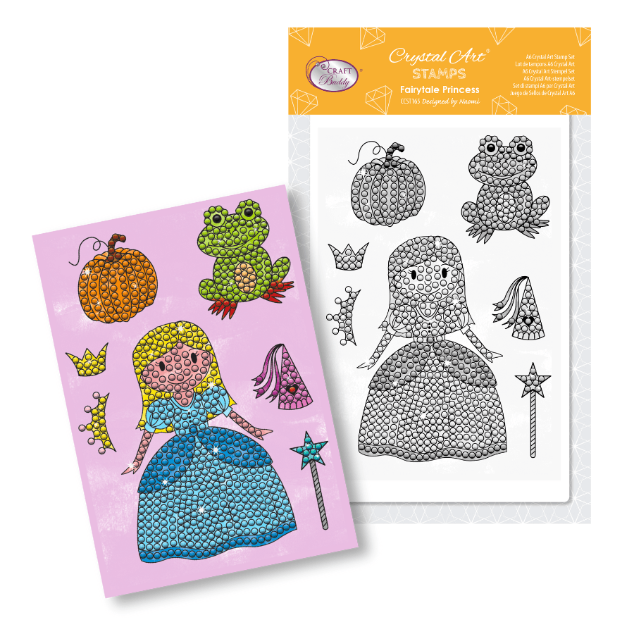 CCST165 Fairytale Princess Crystal Art A6 Stamp Set 7