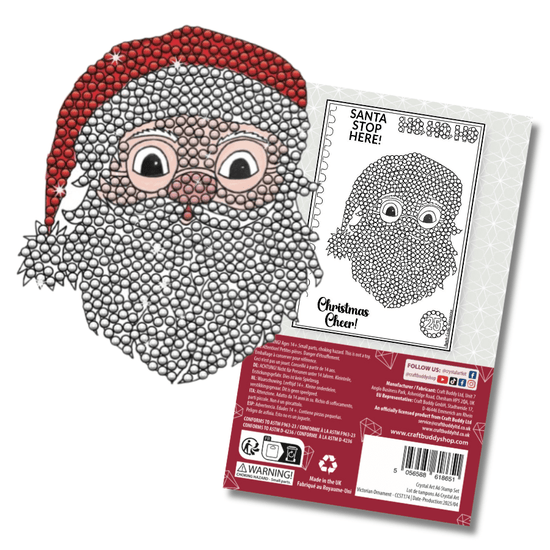 CCST175 Santa Stop Here Crystal Art A6 Stamp Set 1