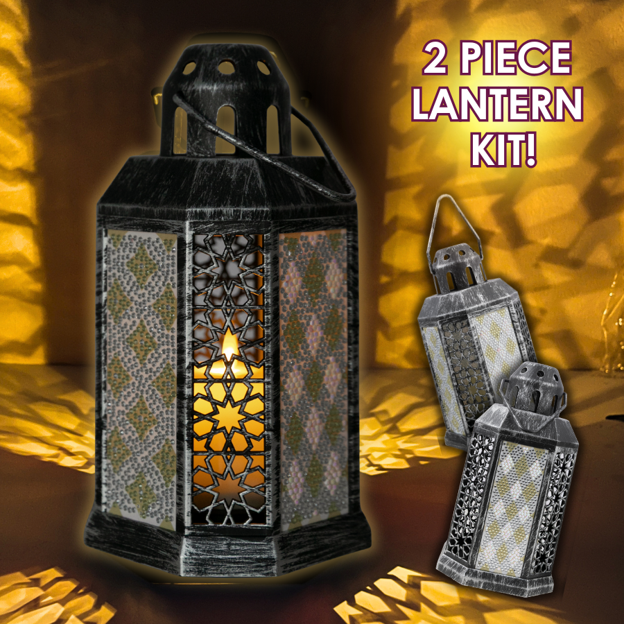 Candle Lantern LED Crystal Art Decoration Kit Set10