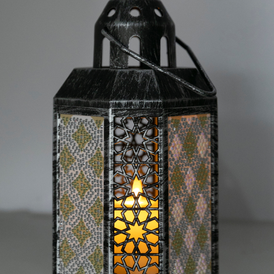 Candle Lantern LED Crystal Art Decoration Kit Set 1