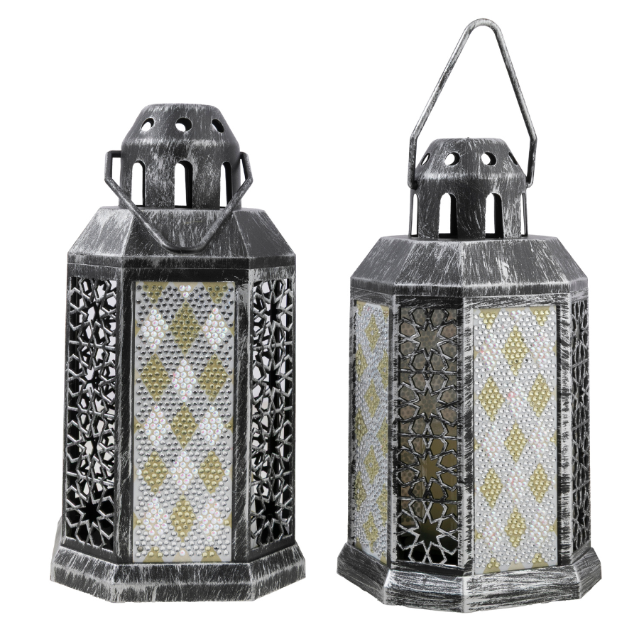 Candle Lantern LED Crystal Art Decoration Kit Set 3