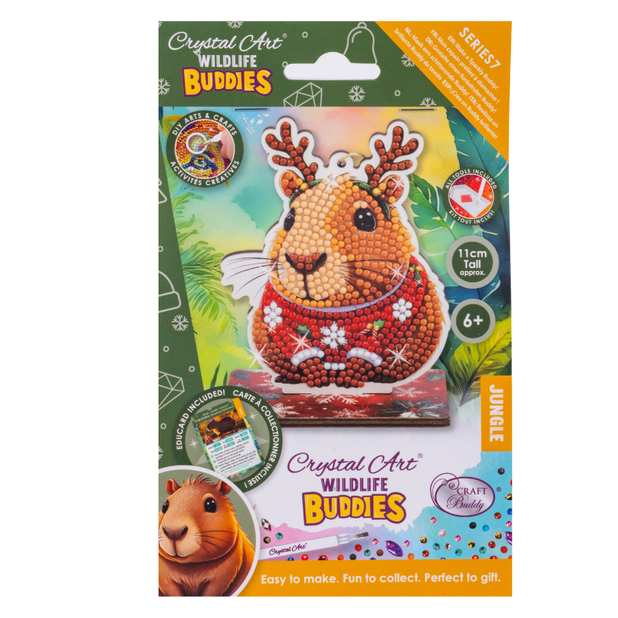 Capybara Crystal Art Festive Wildlife Buddies Kit Series 7