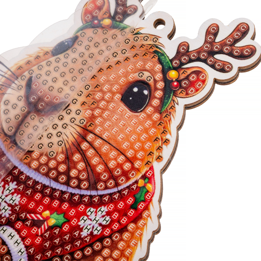 Capybara Crystal Art Festive Wildlife Buddies Kit Series 7