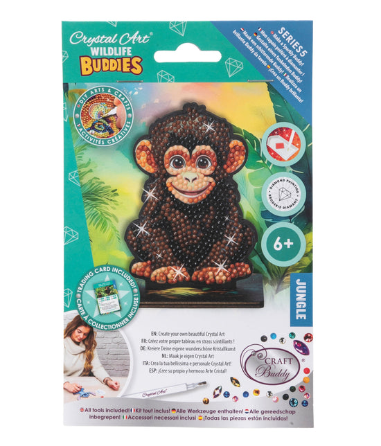 Chimp Crystal Art Wildlife Buddies pack