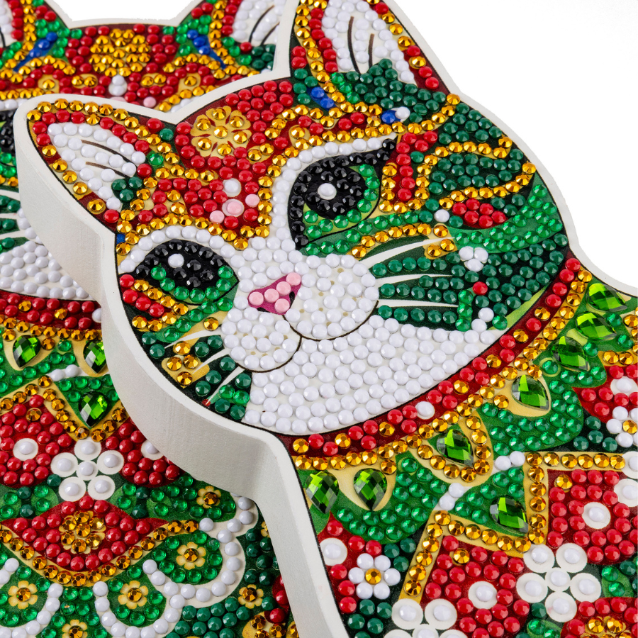 Christmas Cats Crystal Art Decoration Kit