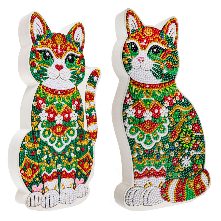 Christmas Cats Crystal Art Decoration Kit