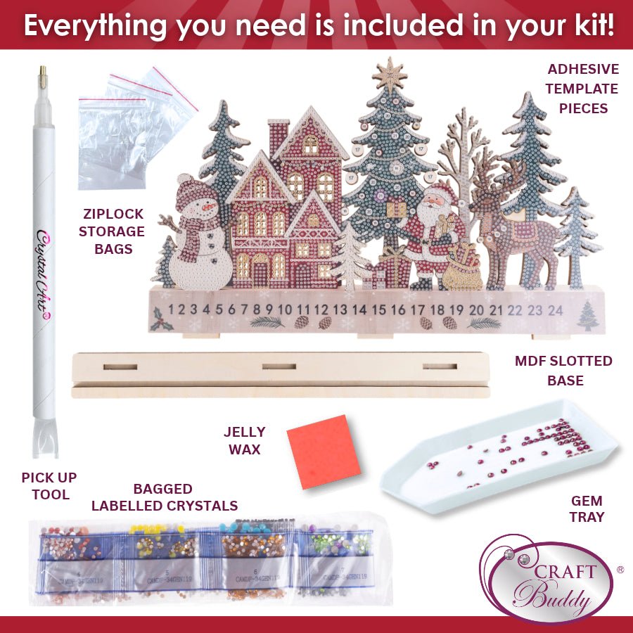 Christmas Countdown Crystal Art Decoration Kit