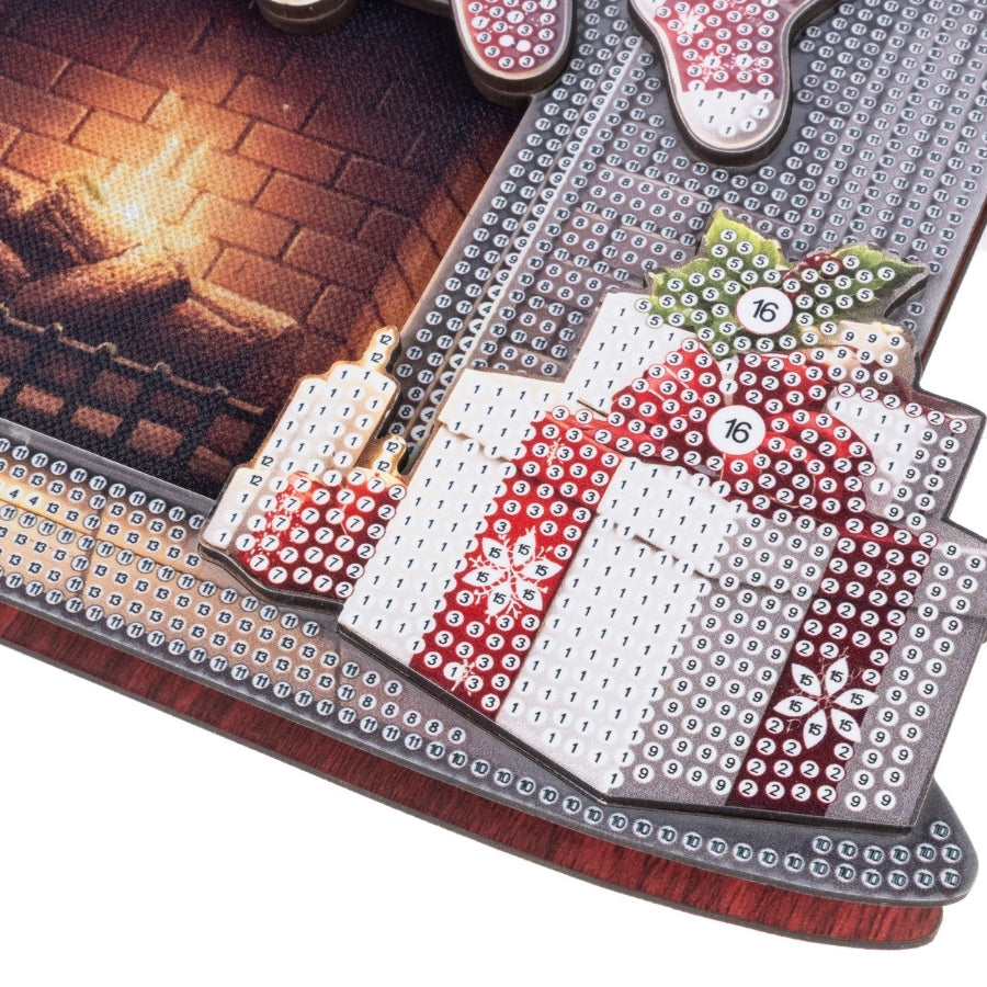 Christmas Fireplace Crystal Art 3D Buildable Scene Kit